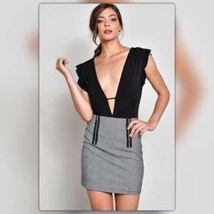 The NEW Boutique Black and Gray Pencil Skirt